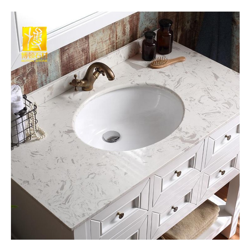 Заводская распродажа дешевые countertop кварца ванной комнаты камень столешницы