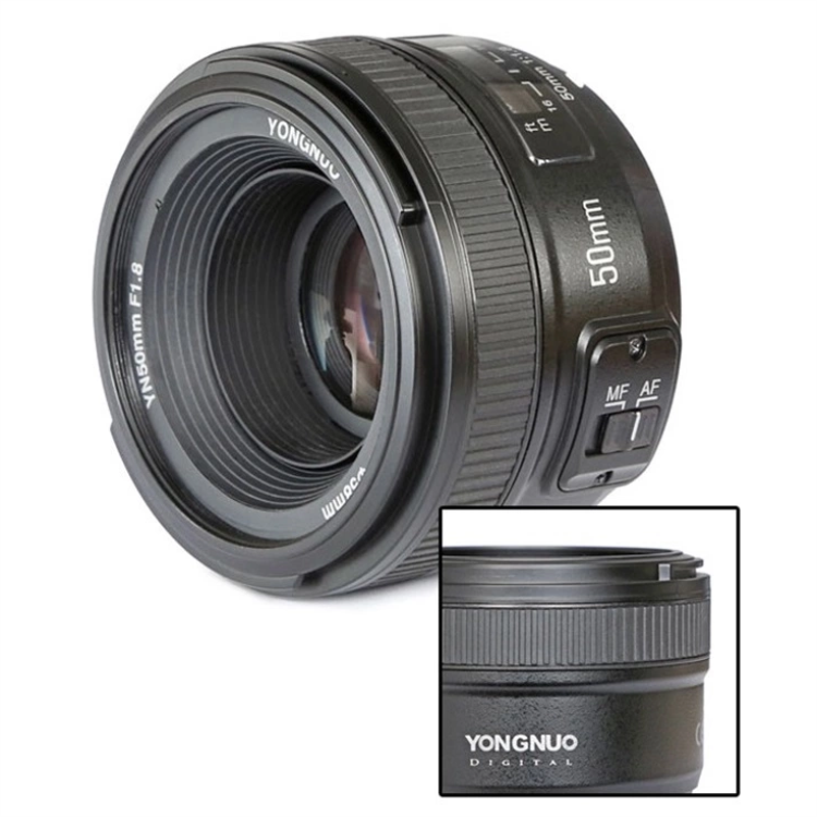 Объектив YONGNUO YN 50 мм F1.8 с большой апертурой и автофокусом для Nikon DSLR, объектив 50 мм f1.8