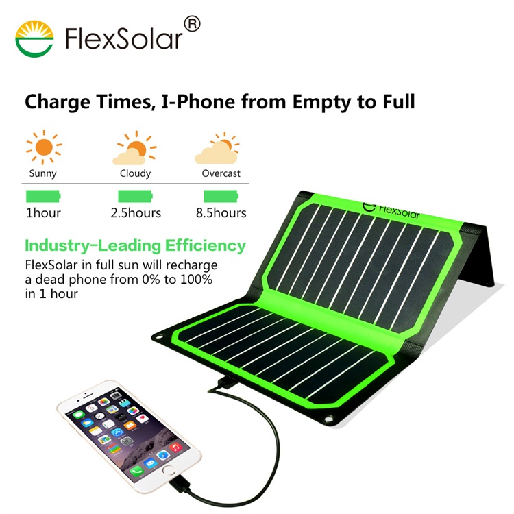 15W solar panel kit portable custom efte foldable solar charger cellphone