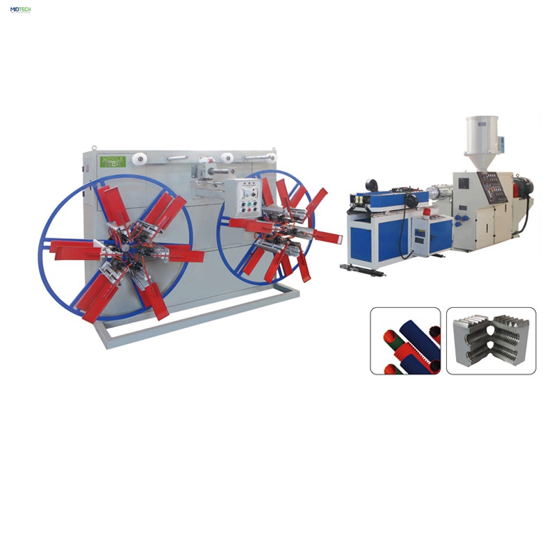 Plastic HDPE PE PVC Single Wall electric Corrugated Pipe Soft Hose Extrusion Making production Machine