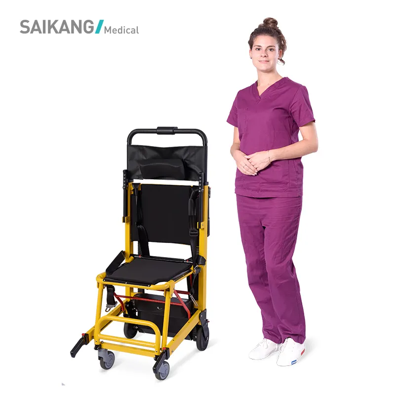 SKB1C10 Hospital Adjustable Electric Stair Climbing Stretcher Wheelchair