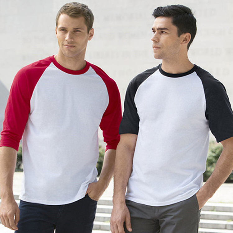 Bulk T-shirt Long Sleeve Wholesale High Quality Tee Raglan Long Sleeve t Shirt Custom Printing Tshirt With Your Design