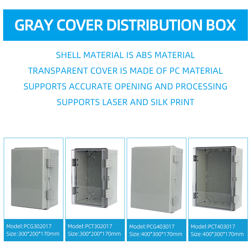 Custom ABS IP66 pcb enclosure plastic electronic waterproof junction box outdoor battery case enclosure