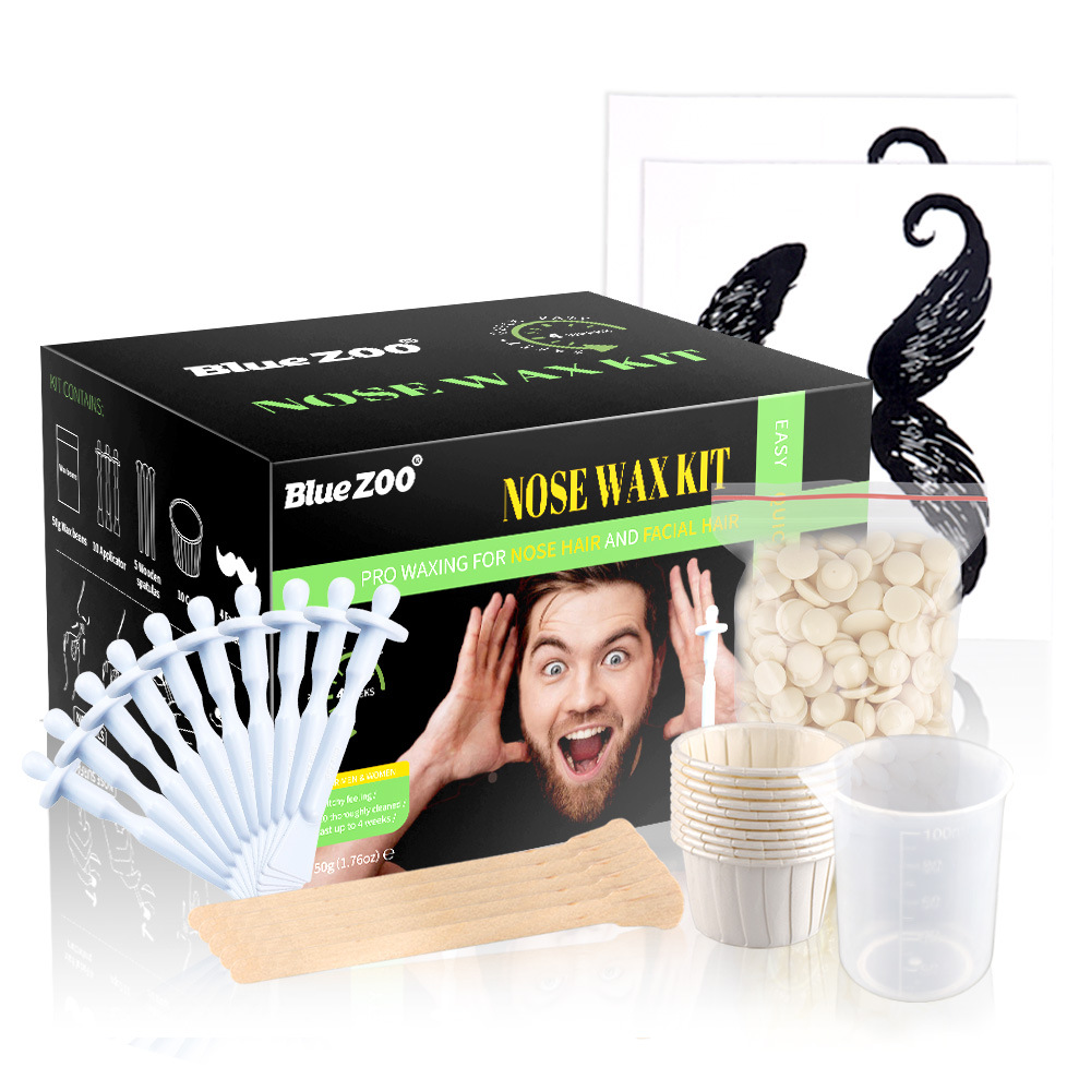 Nose Hair Removal Wax Nose Men Trimmer and Wax Beans Cleaning Tool Facial Quick Removal Treatment Set-lip Hair Nose Hairs set