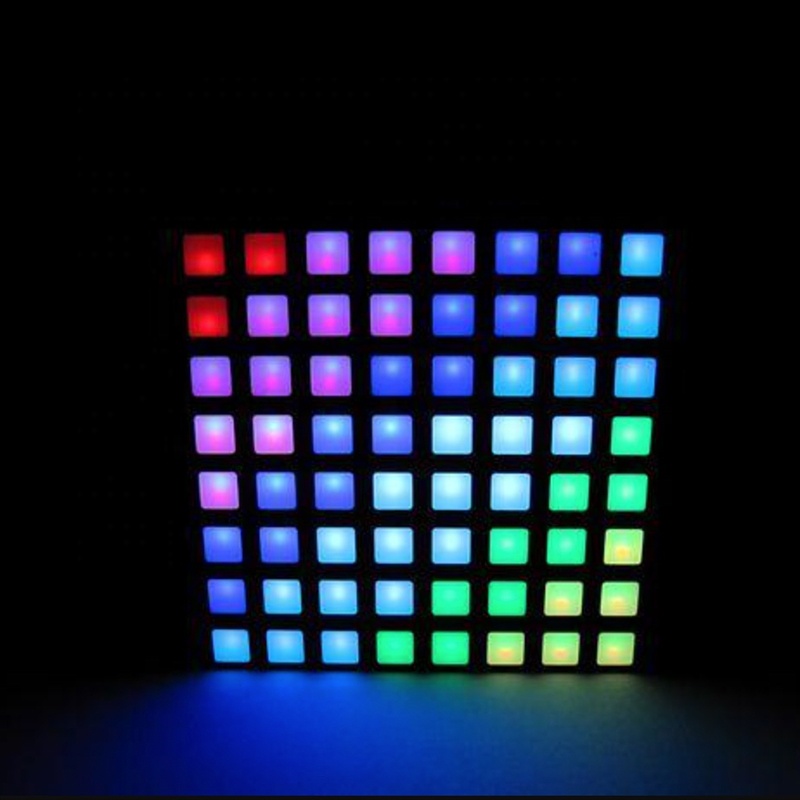 60,5x60,5x5 мм ультратонкий квадратный пиксельный RGB светодиодный матричный дисплей 8x8