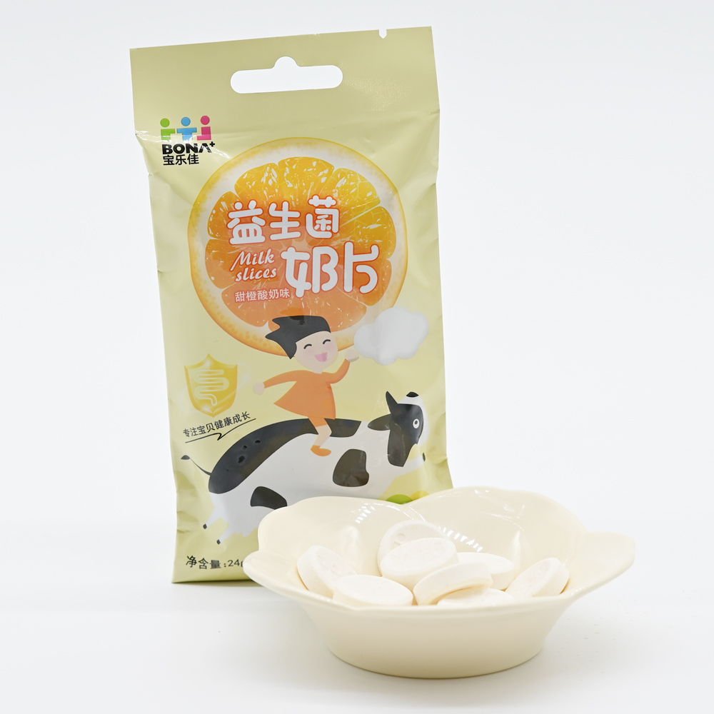 Compound Powder Solid Enhance Immunity Promote Digestion Probiotic Orange Yogurt Chewable Tablet Candy