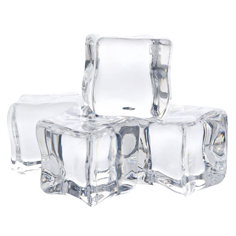 Faux Ice Cubes Reusable Fake Simulation Acrylic Plastic Ice Cube For Bar Party Wedding Photography