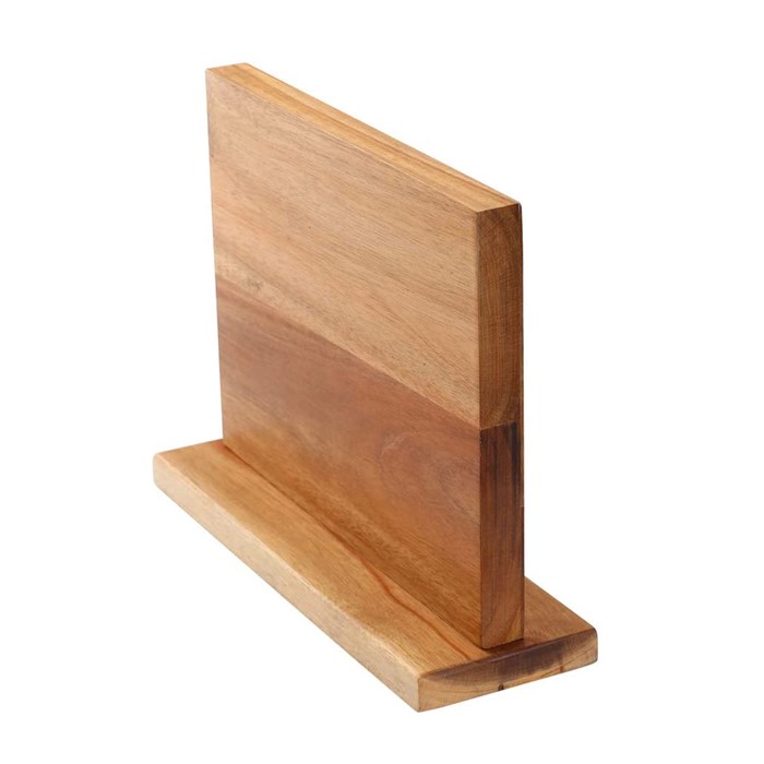 Wholesale Custom Luxury Acacia Wood Knife Storage Organizer Set Magnetic Knife Rack