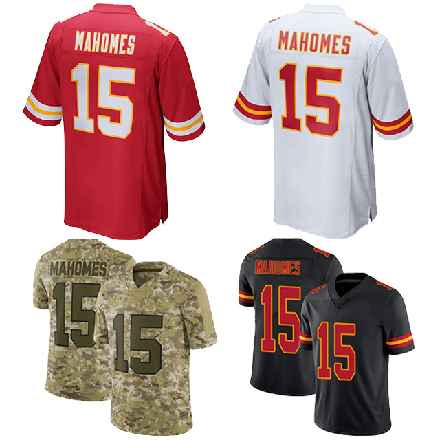Новейшие высококачественные 15 Патрик mahomes изготовленный на заказ (джиу джицу), сублимированное Американский футбол Джерси
