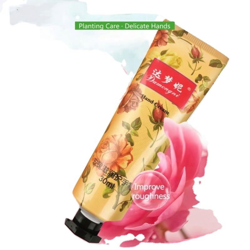 30ML China Best Custom Label Mini Moisturizing Rose Organic Hand Cream Body Lotion Tube