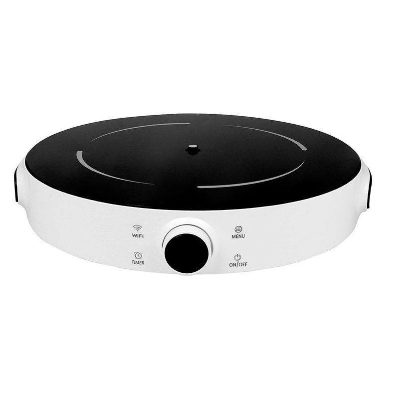 2000W Copper Coil Black Glass Touch Control Round Induction Cooker Single Burner Electric Induction Cooker