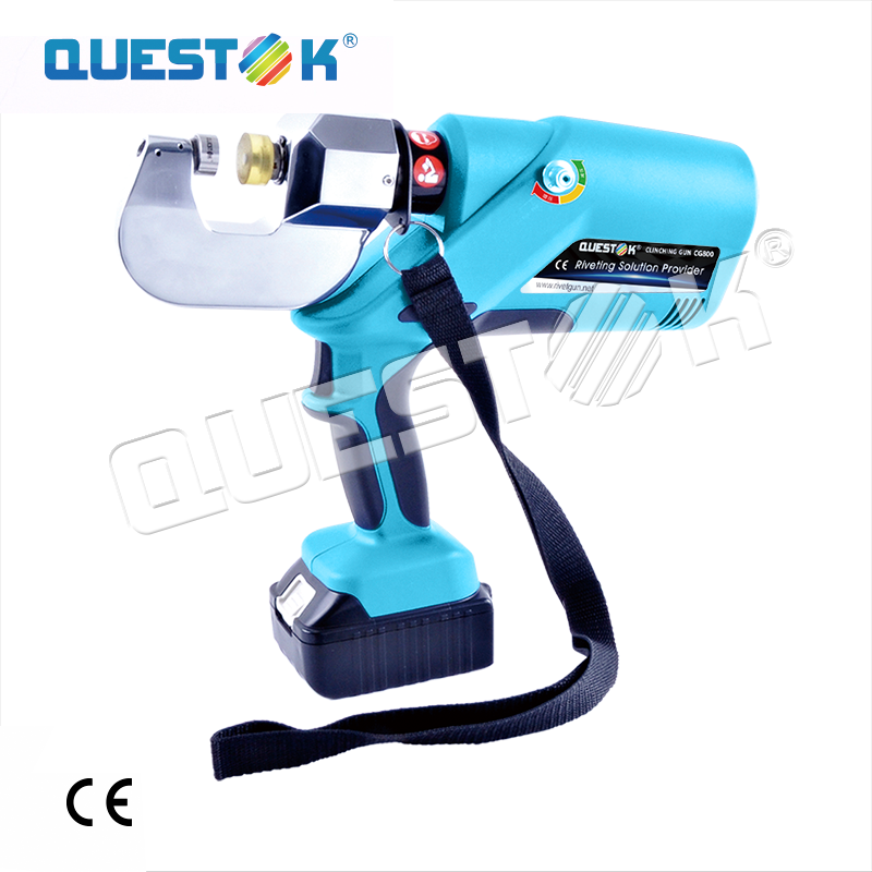 Hand held metal sheet fastener joining machine