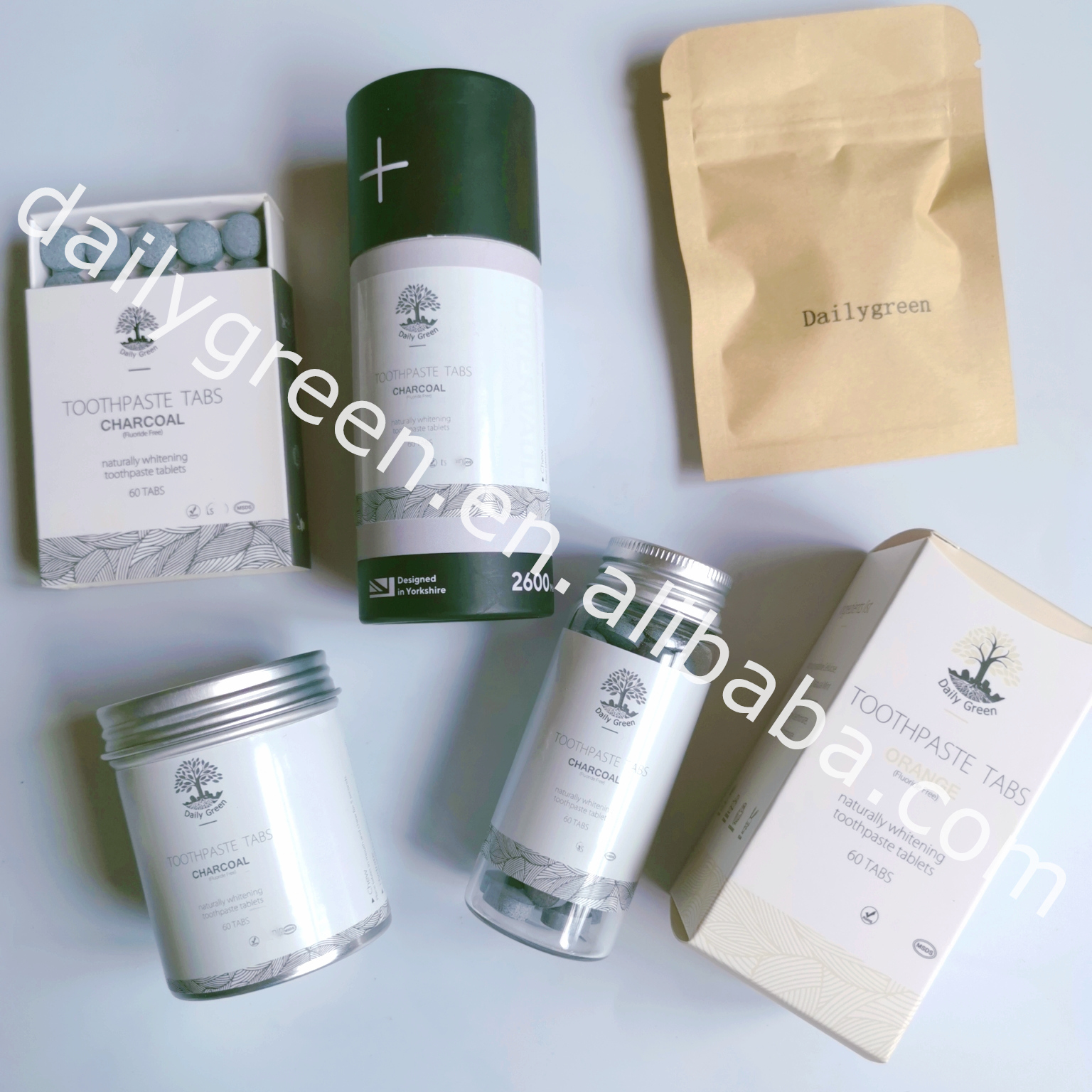 Tooth Paste-Toothpaste Tablets-Zero Waste Refillable-Eco Friendly-Mint Charcoal Paper Bag