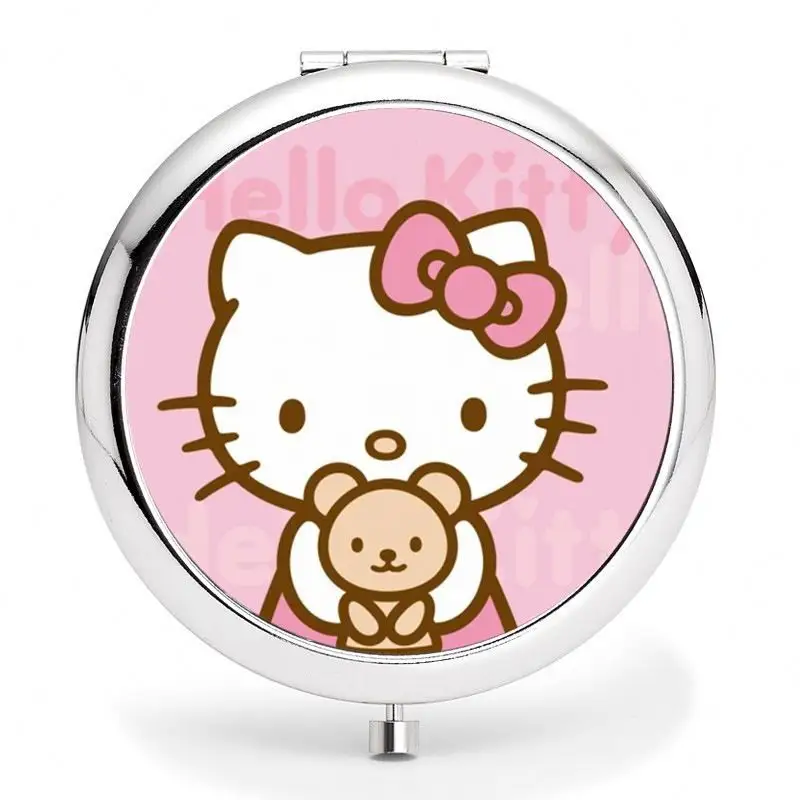 Costom Logo Foldable Mirror  Cute carton  Travel Portable Chan Cardcaptor Sakura Kitty Cat Pocket Mirror Giftware