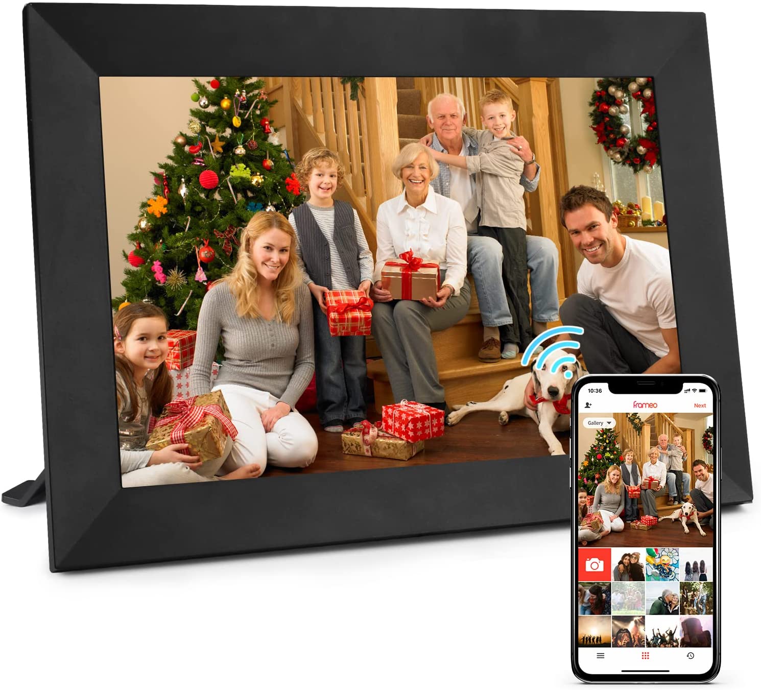 Тонкая рамка для фотографий с ЖК-дисплеем, Wi-Fi, сенсорный экран 10 дюймов, электронный цифровой фотоальбом для android, скачать видео
