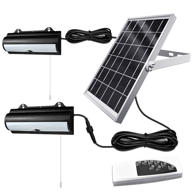 New Model LED Outdoor Motion Sensor Lights Pendant Garden Light 16.4 cord Split Double Head with Remote Control