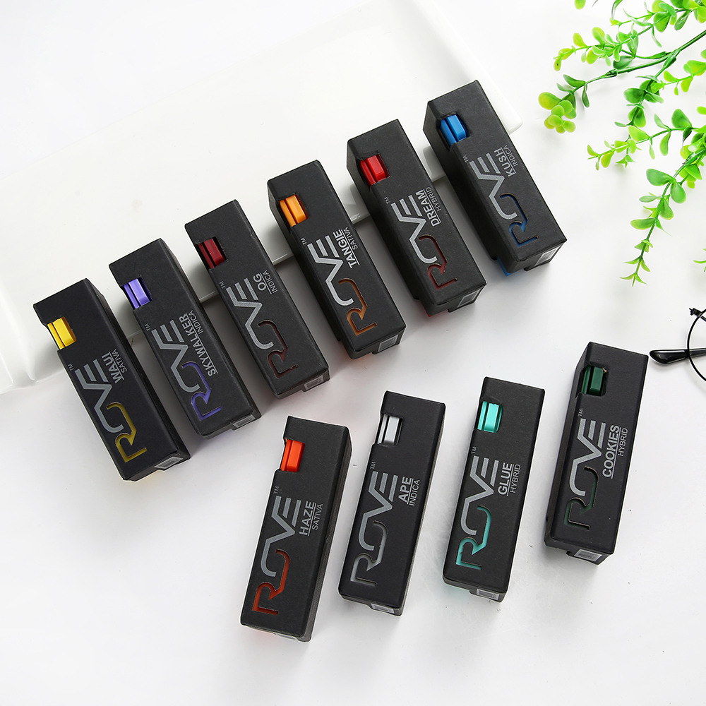 Картриджи Rove, 0,8 мл, стеклянный бак CBD, керамическая катушка, густая смазка, 510 ниток, пустая ручка для вейпа, 11 вкусов, с коробкой