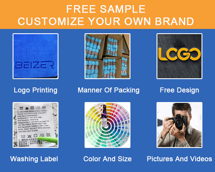 Wholesales Custom Logo design  remover kitchen towels car wash cloth Microfiber Cleaning Cloth