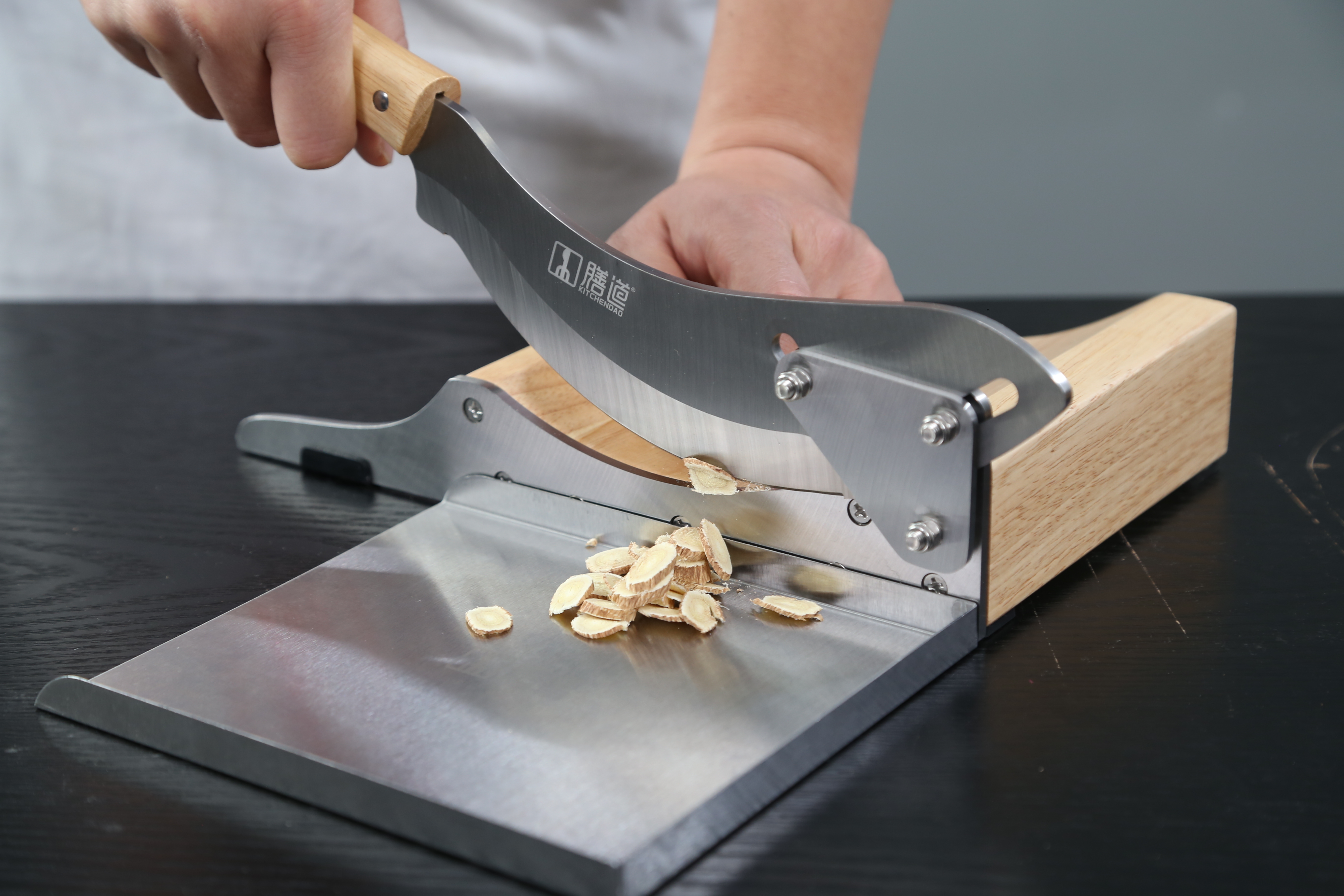 Best Seller Multifunction Stainless Steel Blade Cutting Machine Wooden Beef Jerky Dried Herb Vegetable Biltong Cutter Slicer
