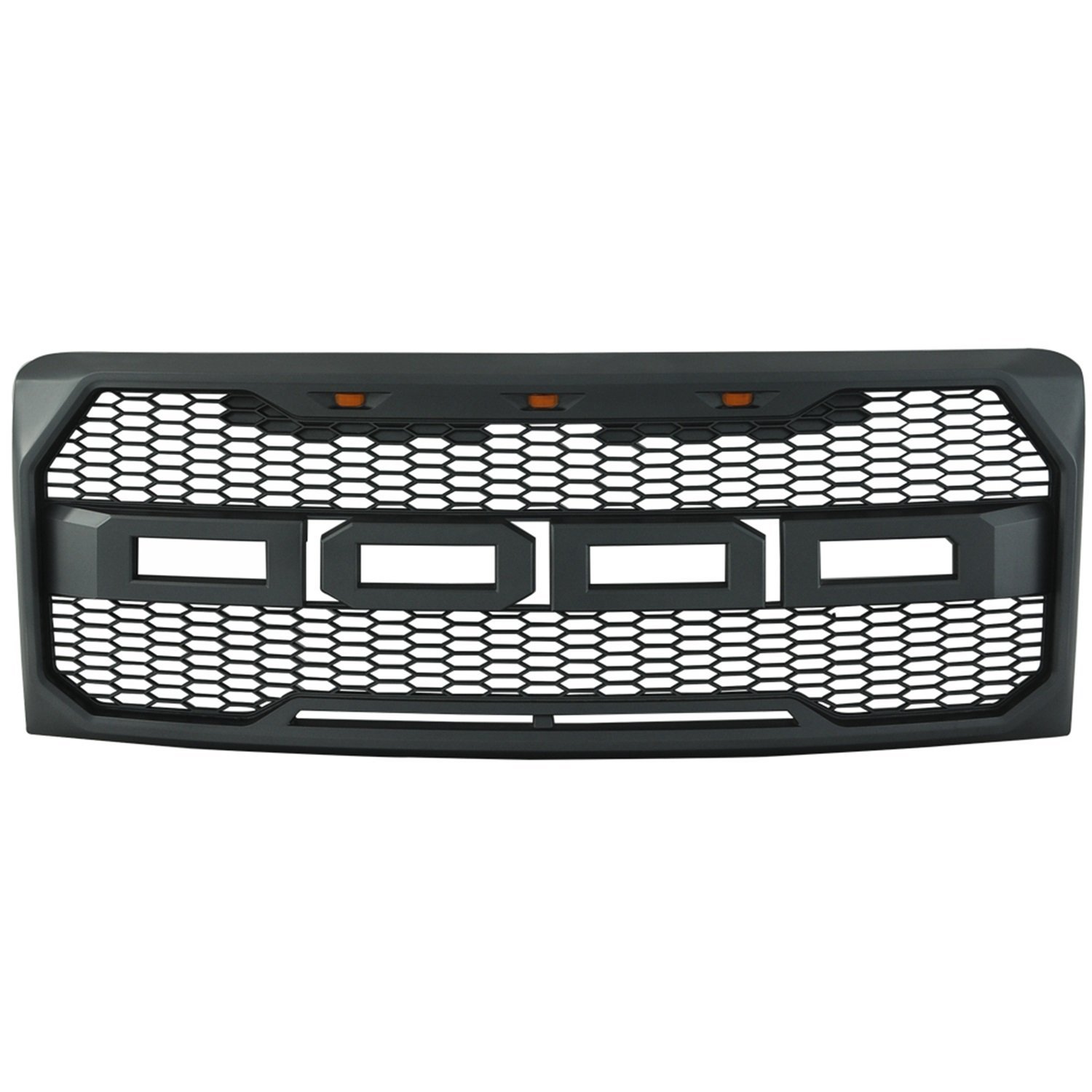 09-14 Offroad 4X4 Front Bumper Upper Mesh Grille for F150 Grill LED Light Black Grey