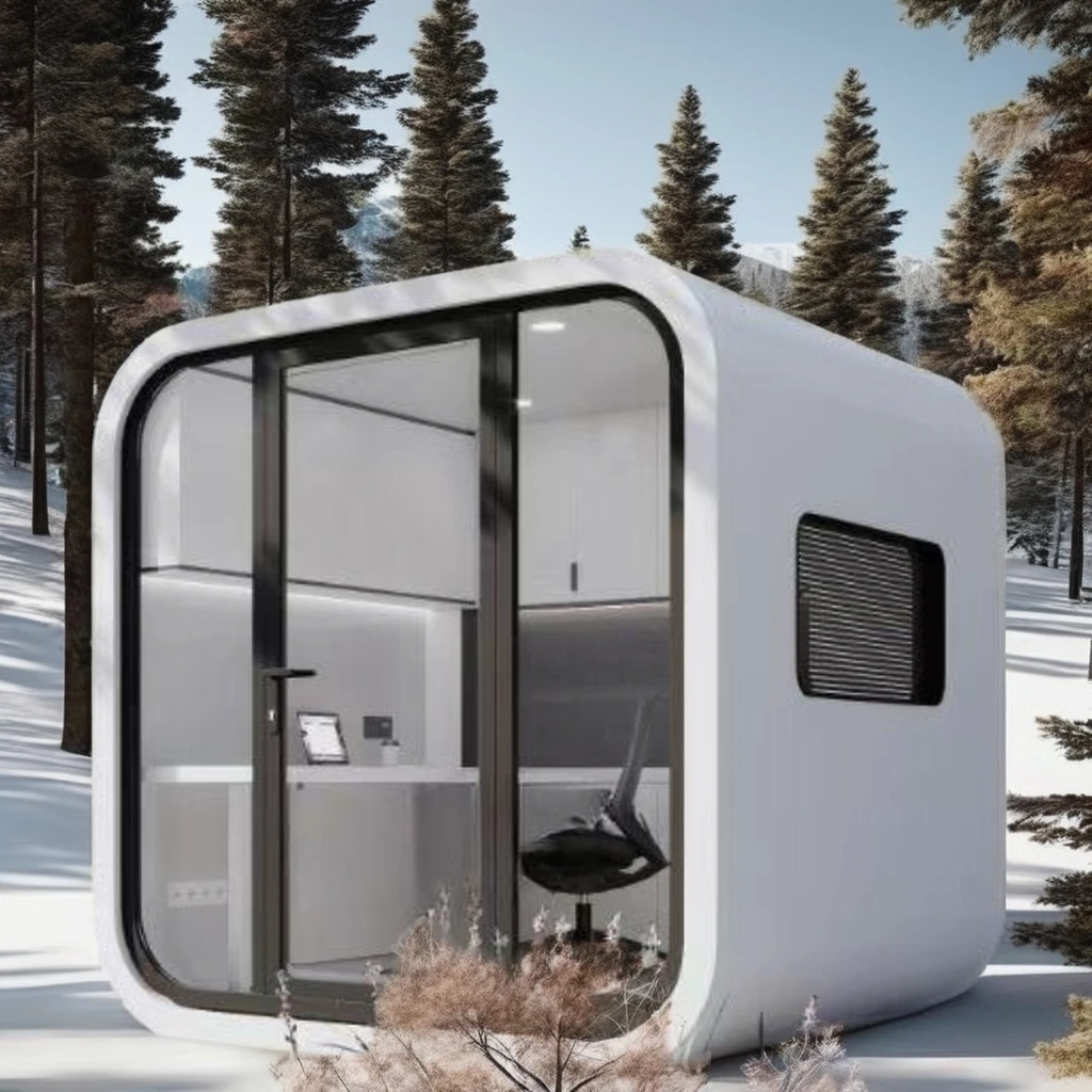 Prefabricated Eco-friendly Modern prefab hotel modular capsule outdoor movable office apple cabin pod Hangfa apple warehouse