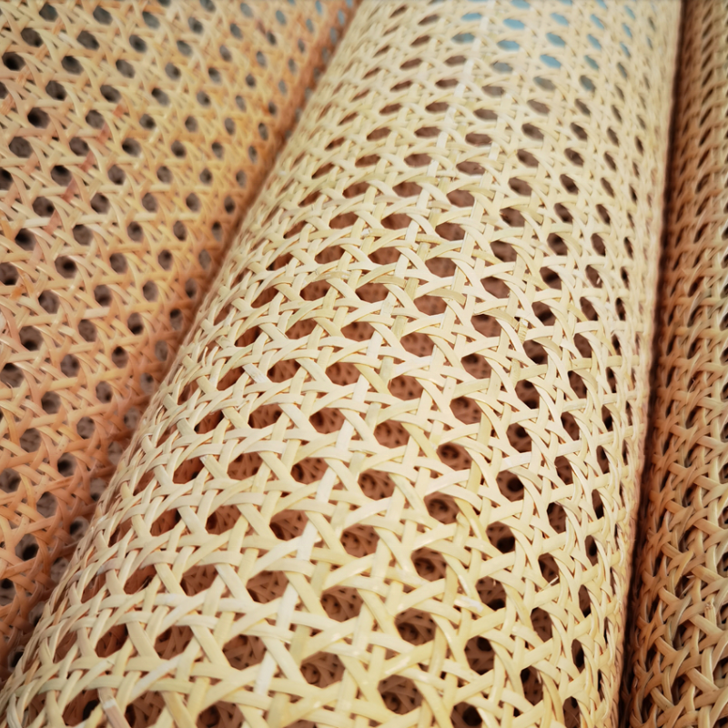 Wholesale Rattan Cane Webbing Roll Natural Hexagonal Mesh Furniture Bleached Open Woven With Top Quality