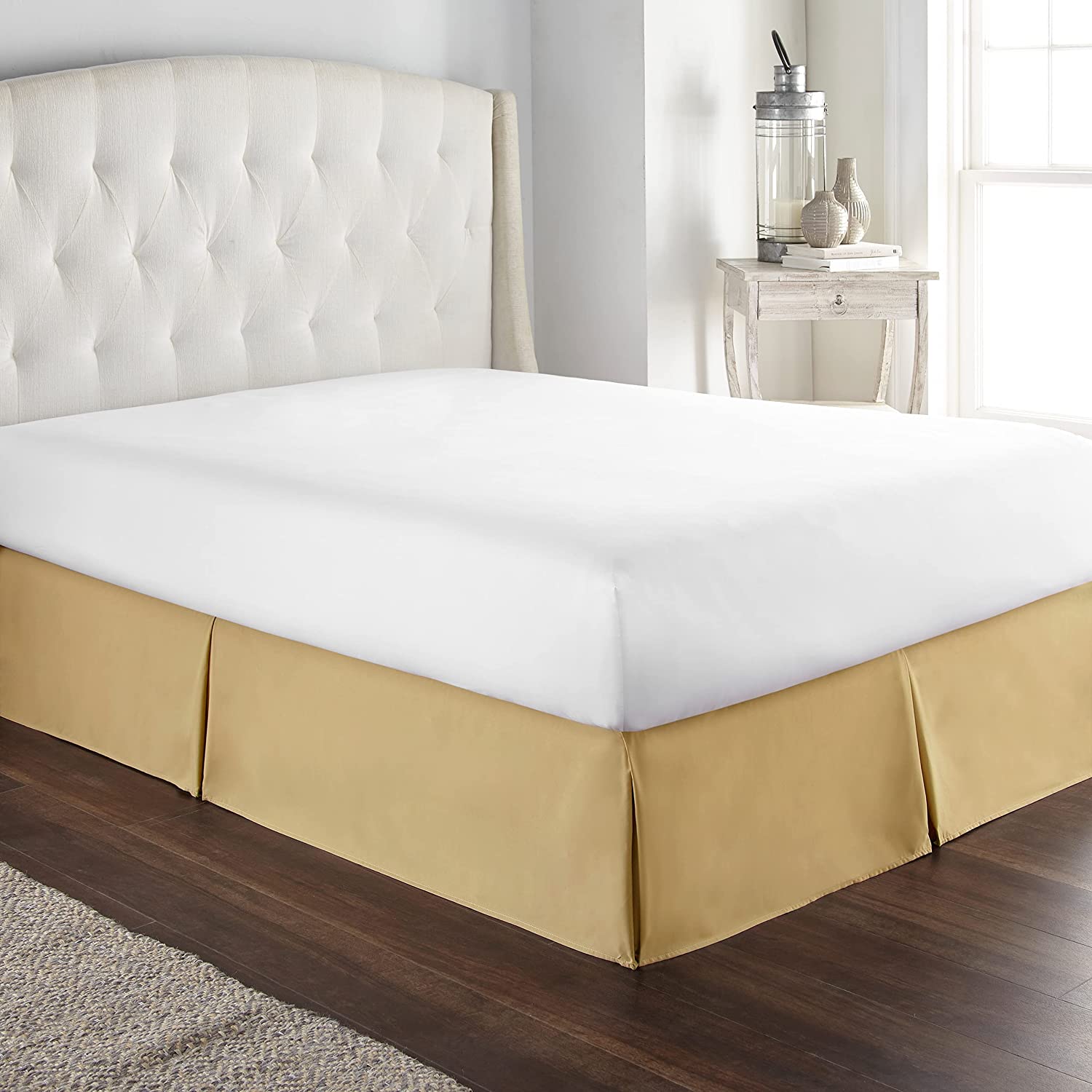 100% Polyester Bed Skirt Hotel Cheap Fitted Sheet Valance Bed Skirt