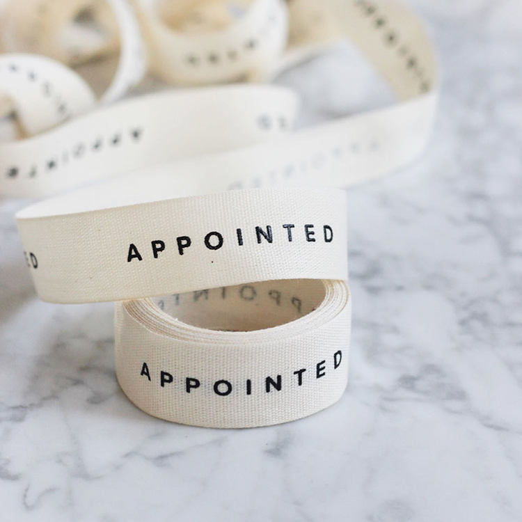 Custom Logo Printing 15mm Natural Cotton Ribbon 100% Cotton for Baby Clothing Diy Floral Ribbon Flower Gift Packing Ribbon
