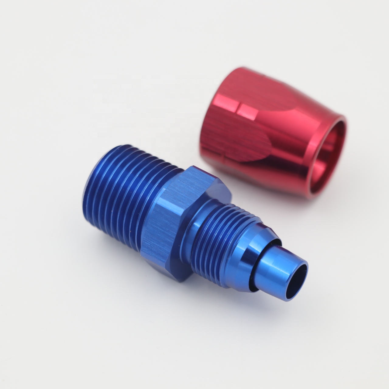AoMei Factory price NPT straight cutter hose ends red and blue color