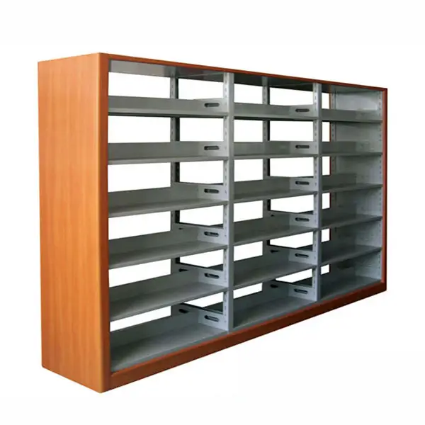 Wooden decorative Library Book Shelf/School classic high-quality Bookshelf/Office metal bookshelf in hot sale