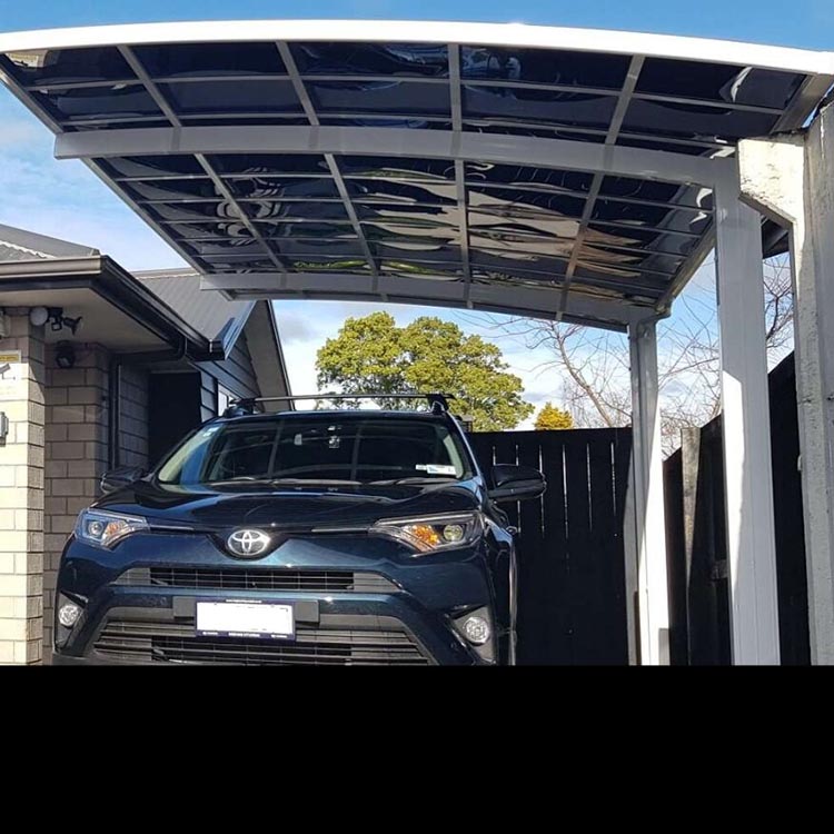 Metal Sun Shade Car Canopy Garage Single Outdoor Carport Garage Kit Aluminium Polycarbonate Prefab Garages, Canopies