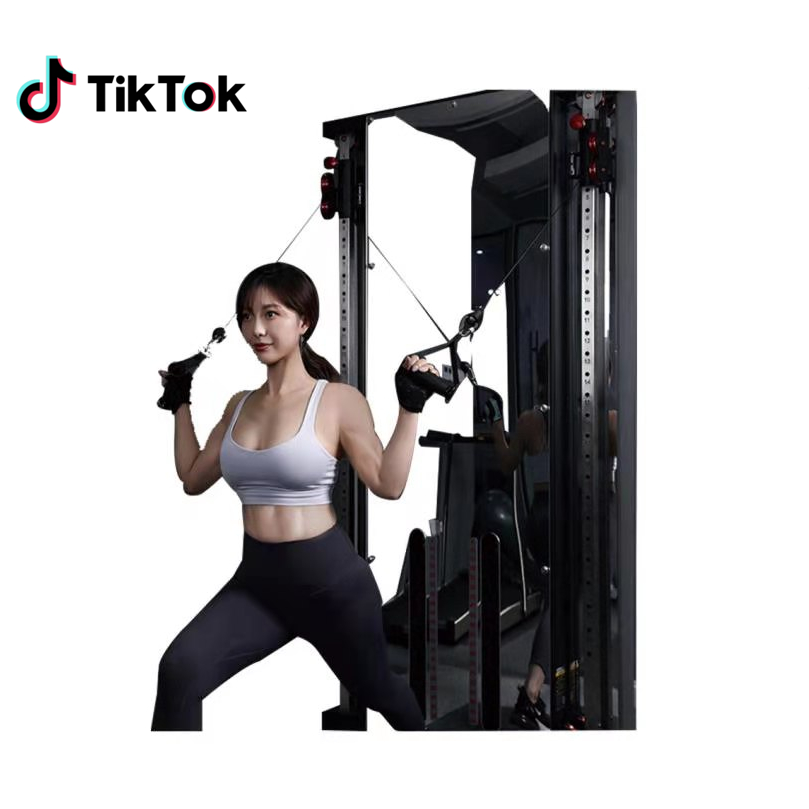 TikTok горячее коммерческое оборудование для спортзала для перекрестных тренировок многофункциональный домашний кабель шкив интегрированный функциональный настенный тренажер