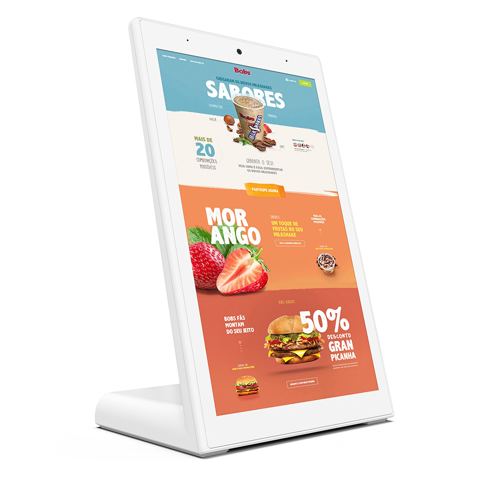 Низкая цена 8 дюймов L тип Digital Signage Ресторан ЖК-экран Android вертикальный экран сенсорный дисплей