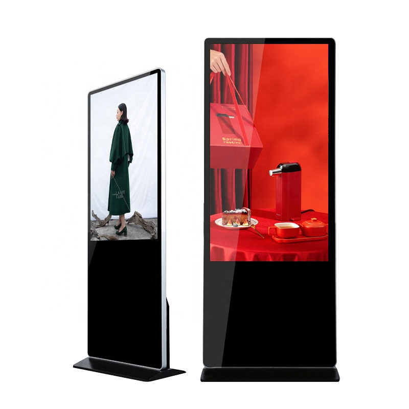 SYET Free Stand Indoor LCD Digital Signage 50 дюймов Вращающийся сенсорный экран рекламный дисплей Totem Kiosk