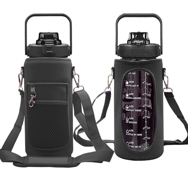 Hot Selling 64 oz Neoprene Large Bottle Cover Cooler Sleeve Insulator Carrier Bag Water Bottle Holder with Shoulder Strap