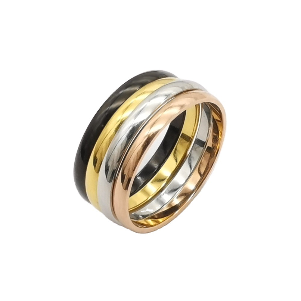 Super September Tiny Ring Steel, Dainty Thin Rings Finger Ring Heart Stainless Steel Trendy Fashion Jewelry