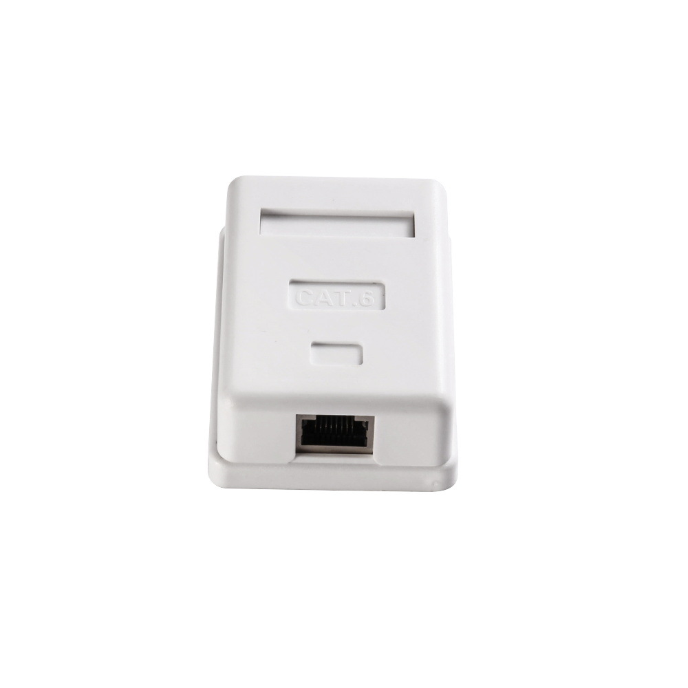 Недорогая пластиковая панель для крепления на поверхность Cat6 1 порт FTP RJ45