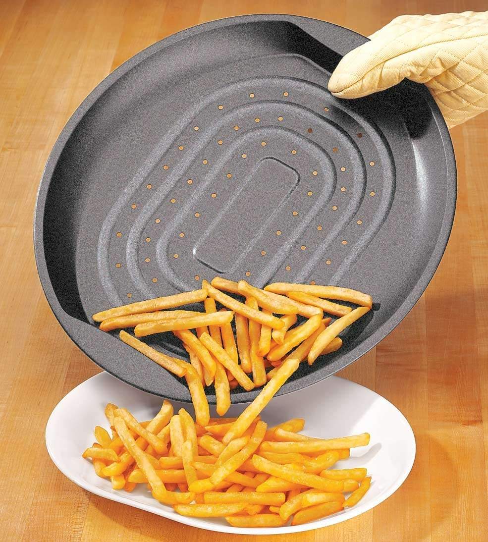 Xinze High Quality Roast Pan Carbon Steel Non-Stick Coating Baking Tray For Multi-Party Fries Pizza Tray With Hole