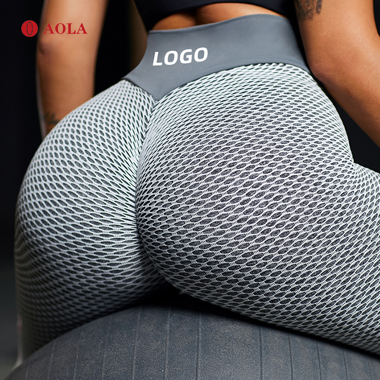 Спортивные Леггинсы AOLA, женские спортивные штаны с высокой талией и эффектом пуш-ап для йоги, спортивные Леггинсы для фитнеса, брюки для бега, женские облегающие спортивные штаны