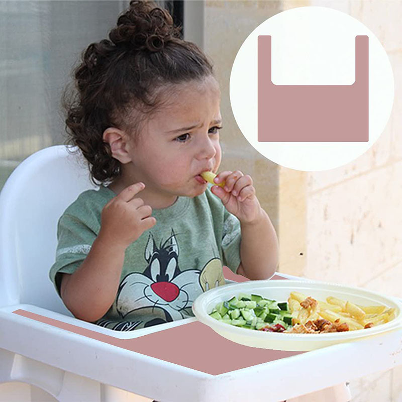 Easy to Clean Silicone Placemat Baby High Chair Tray Mat Highchair Grippy Coverall Placemat Silicone Mat for Highchair Tray