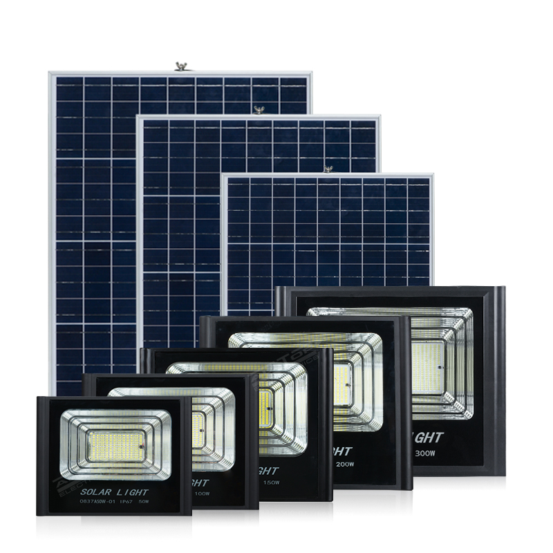 ALLTOP High Lumen Dimmable Outdoor Landscape 50W 100W 150W 200W Remote Control IP65 Waterproof LED Solar Floodlight