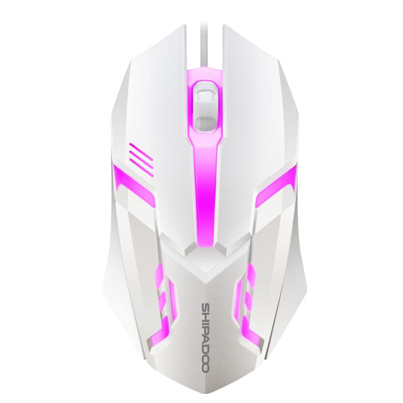 S190 эргономичная Проводная Портативная USB игровая оптическая мышь RGB для настольного компьютера ноутбука