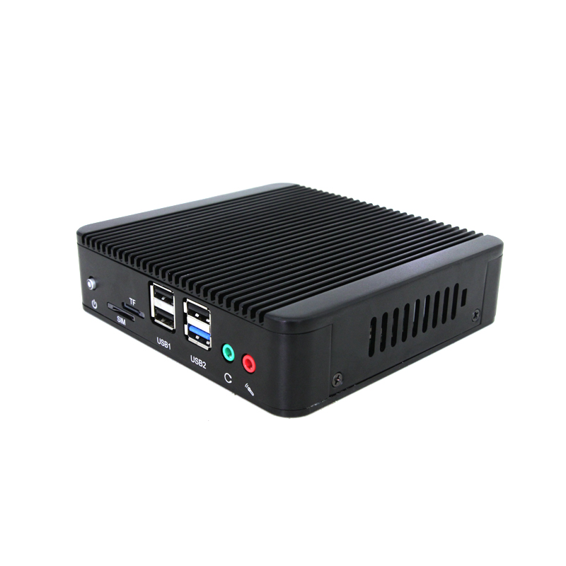 Двойной дисплей мини домашний сервер Barebone Прочный Настенный процессор Intel J1900 12 В безвентиляторный мини-ПК для компьютера