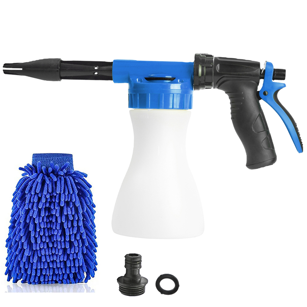 Car Washer Foam Spray Gun Plastic Foam Pot Garden Hose Lance Water Gun Portable Garden Water Nozzle Spray Set