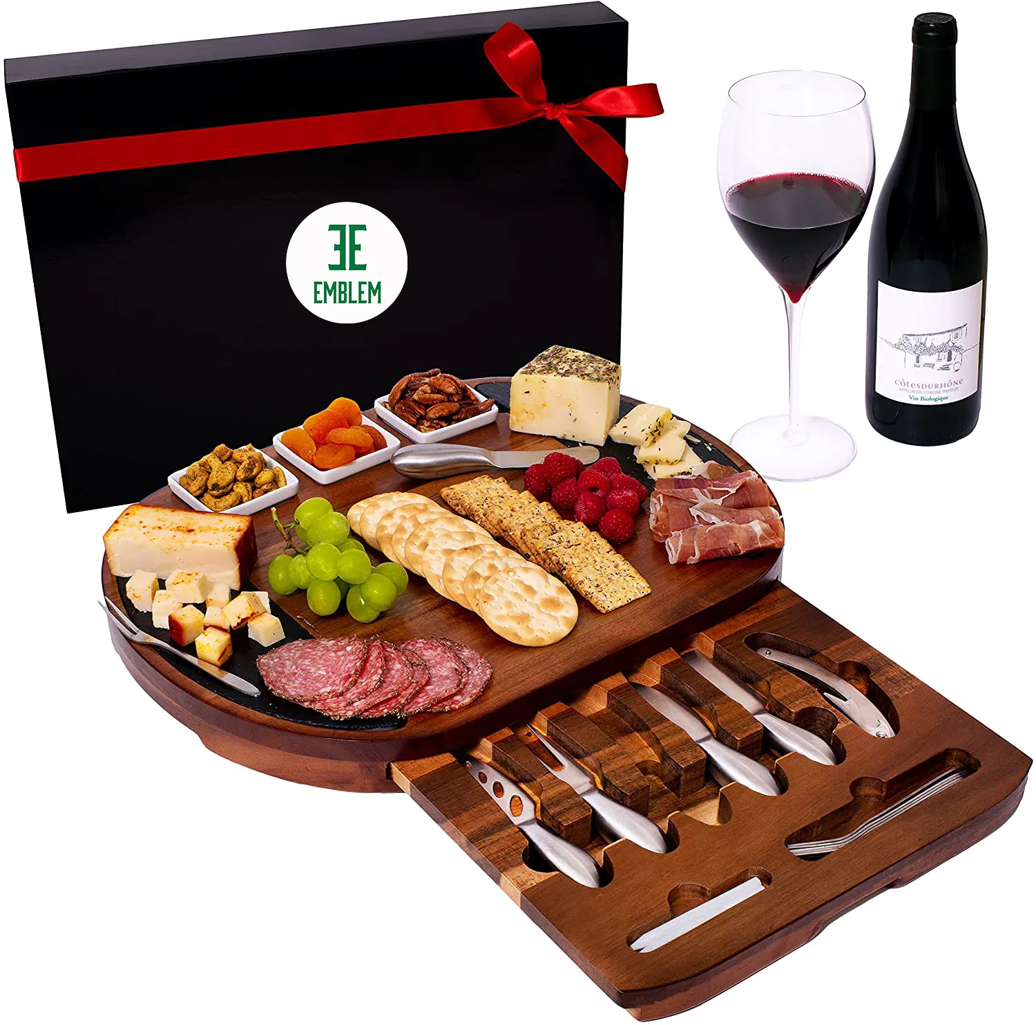 Large Round Charcuterie Board Set cheese board set