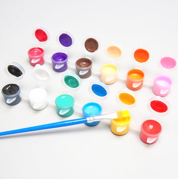 Wholesales 3D Painting Art Acrylic Paint 3ML Small Pack 12 Different Colors Acrylic Paint For Art Coloring