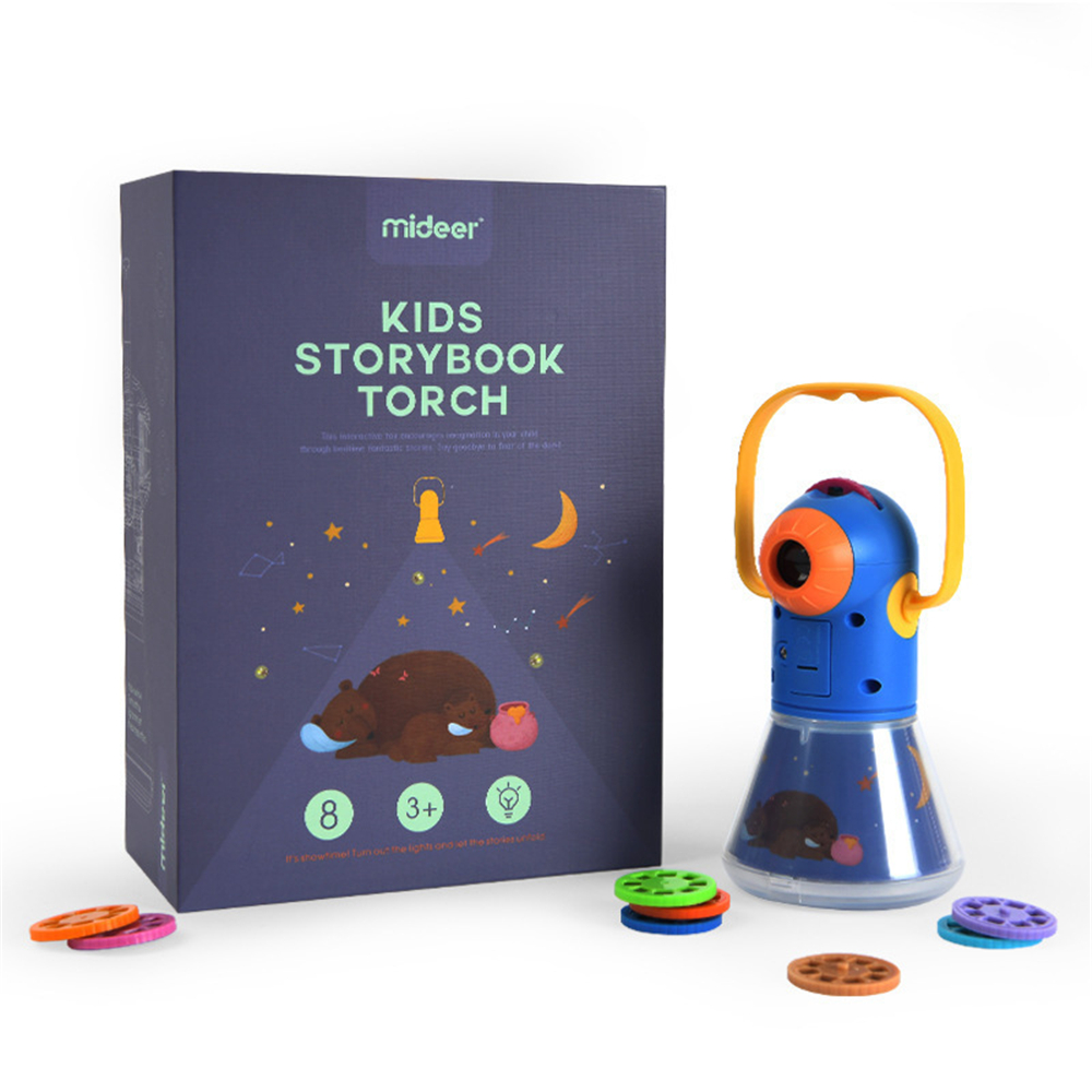 Story Projection Torch with Night Light, Kids Sleep Stories Toy, Animal Slide Show, 8 Fairy Tales Movies 64