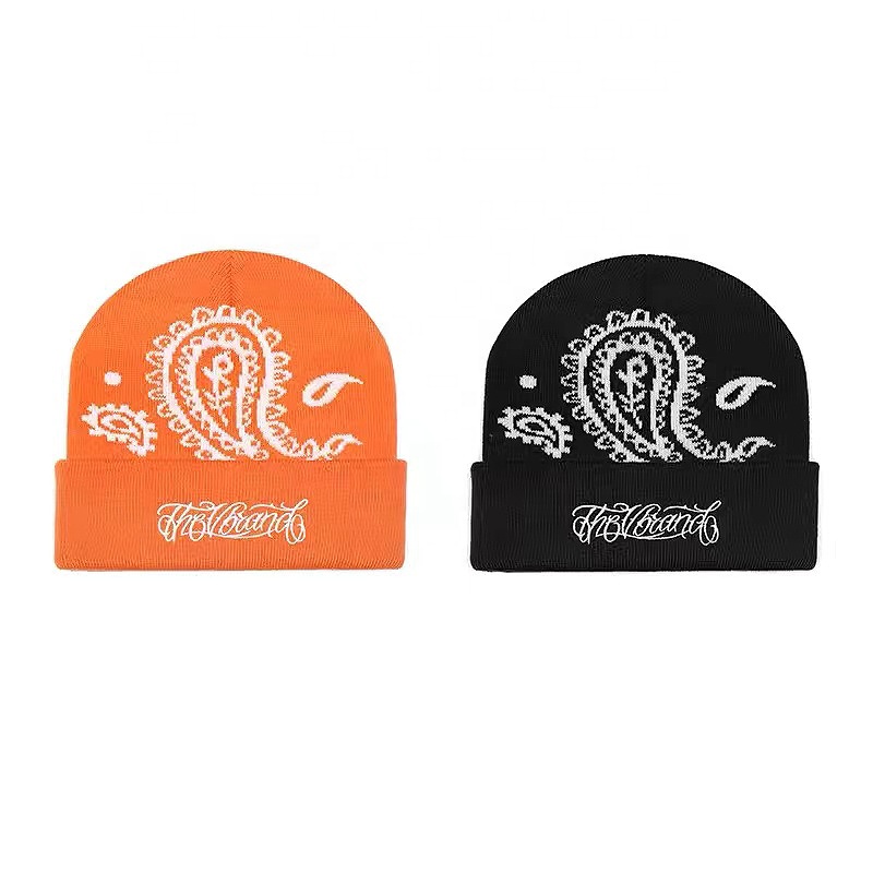 2021 Teen Style Original Design Paisley Knit Beanie Hats