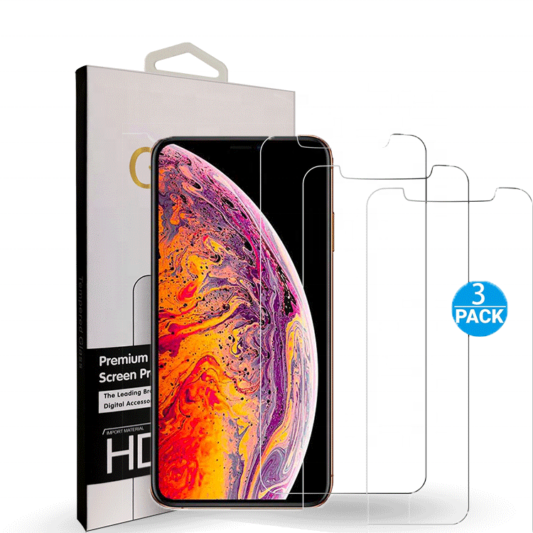 Закаленное стекло для Iphone 11 pro max X Xs Max Xr, 3 упаковки, 9 H, 2.5D, опт, 2019