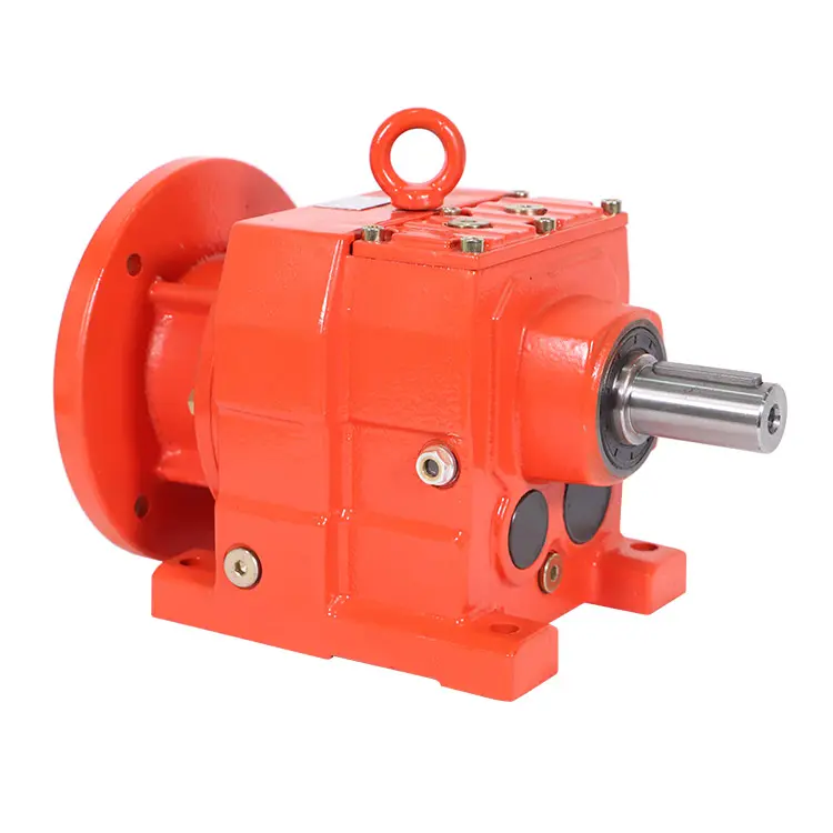 R series reducer coaxial AC helical gear motor inline gearbox for packaging machine